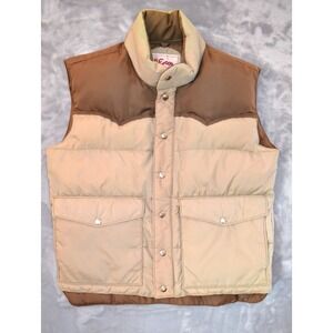 Vintage Envoy " The Now Jacket " Brown Down-filled Puffer Vest Mens M 70s/ 80s